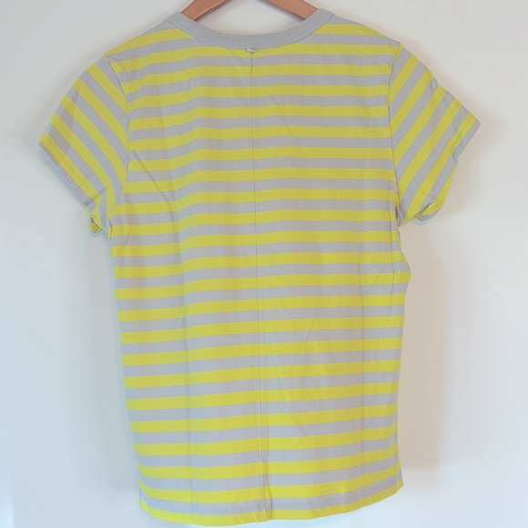 OUTERKNOWN Striped Yellow and Gray Women's Top - Picture 2 of 5